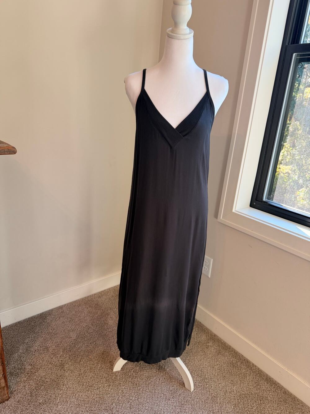 Michael Stars Black Ombré V-Neck Maxi Dress Small